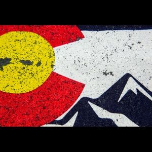 Two Colorado Mountain Flag Tees